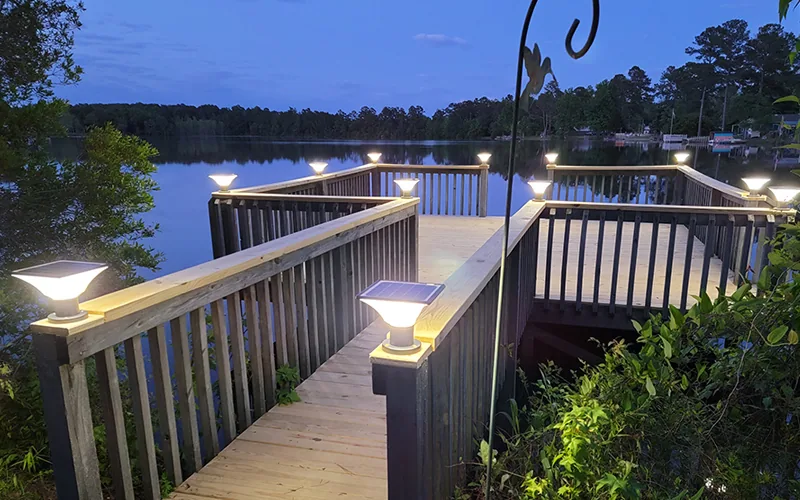 Lakeside Dock & Deck Post-Cap Lighting — 54 Units in Finland